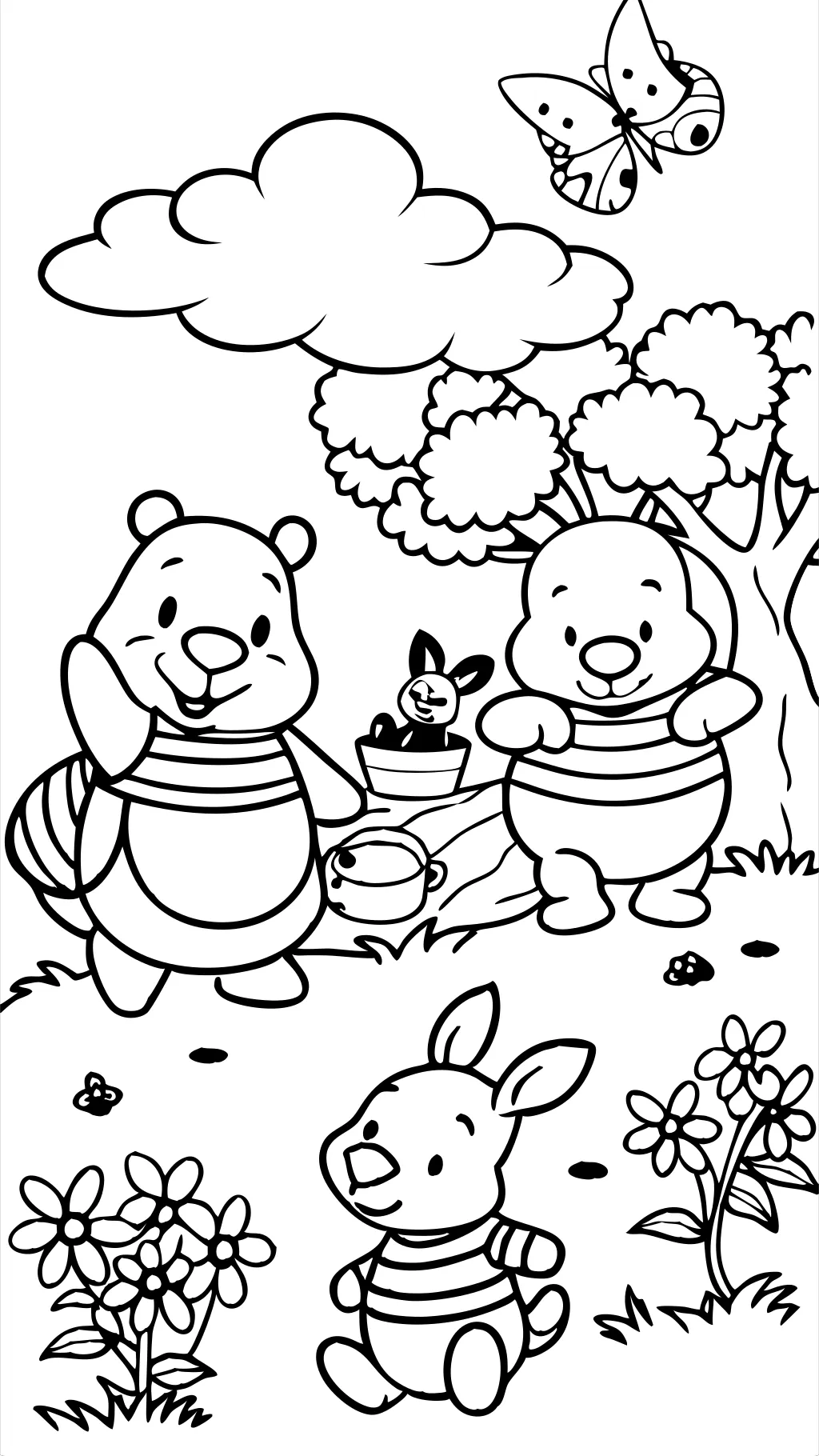 páginas para colorear imprimibles gratis Winnie the Pooh